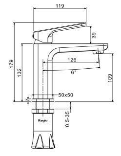 Смеситель для раковины Raglo R51.10 хром